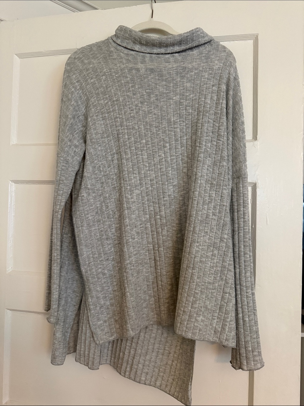 Ribbed turtle neck sweater dress